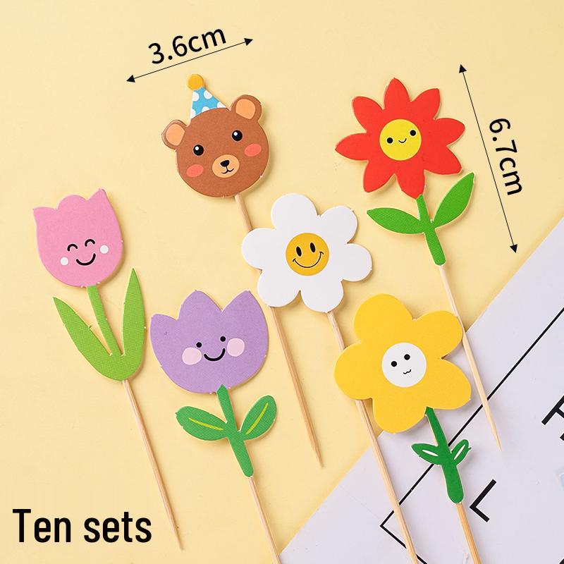 Colorful Macaron Cartoon Birthday Candle Decorations