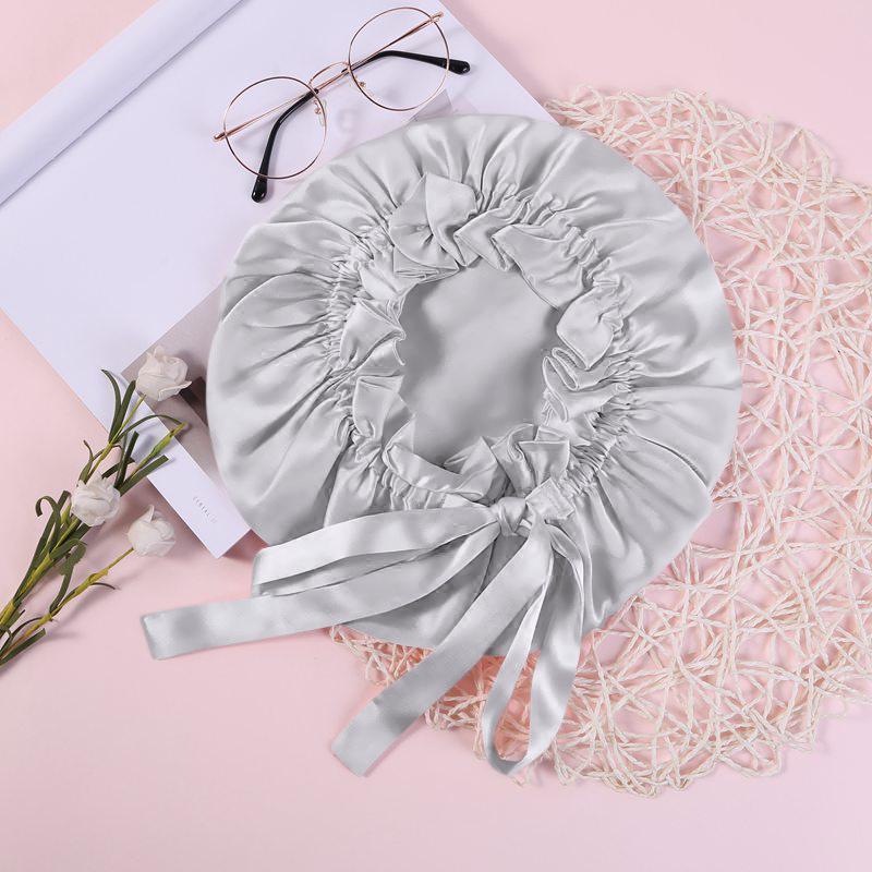 Doppellagige Maulbeerseide Schlafmütze für Damen - Haarpflege & Postpartaler Schutz