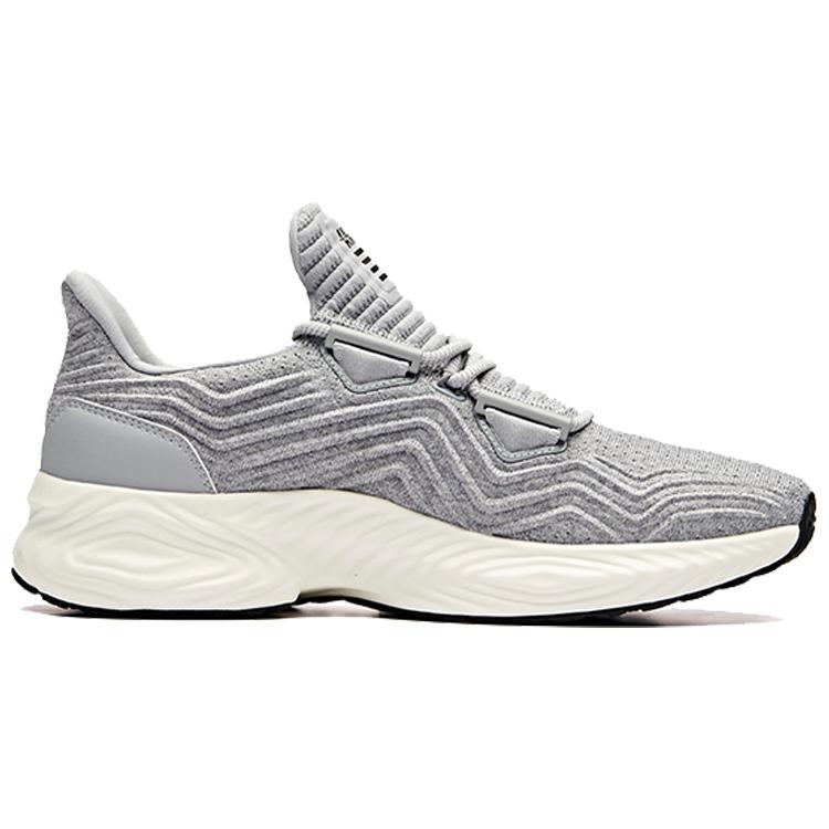 Anta Comfortable Slip Resistant Abrasion Resistant Breathable Cushioning Low top Running Shoes Men's Gray Black 91915531-1