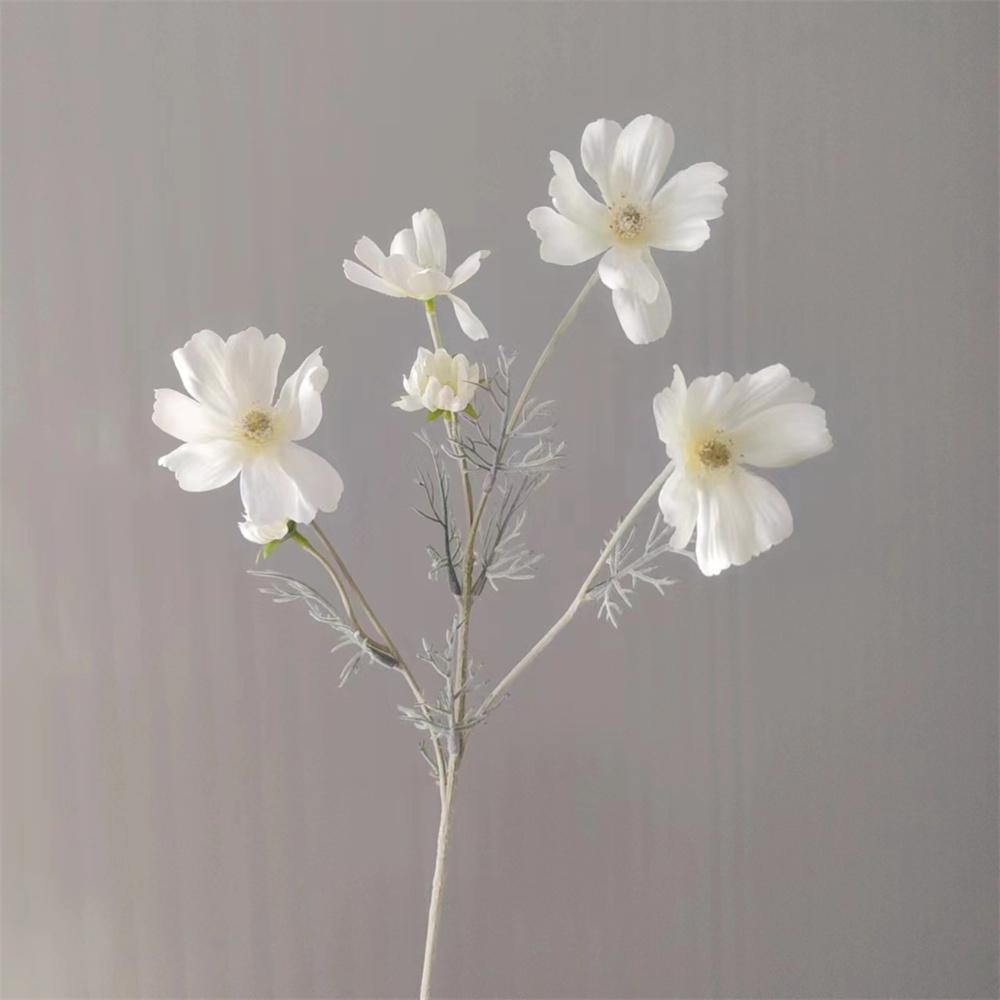 Artificial Gesang Flower Single Branch 4 Fork Queen Cosmos Fake Flower Silk Flower Bouquet Living Room Wedding Home Decoration