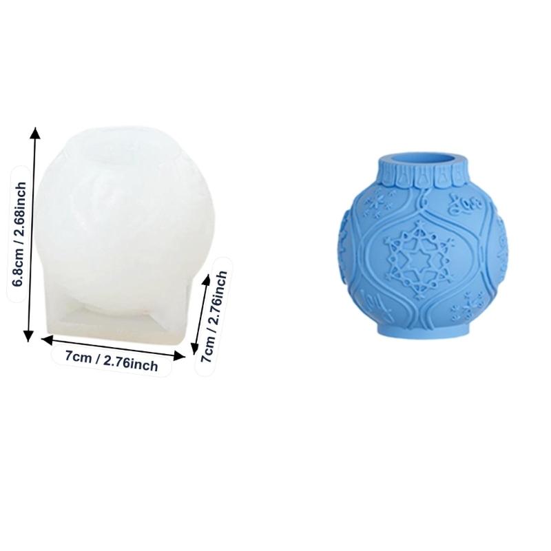 Lantern Resins Molds with Rounded Globe Molds and Integrated Silicone Construction for Decorative Casting Projects
