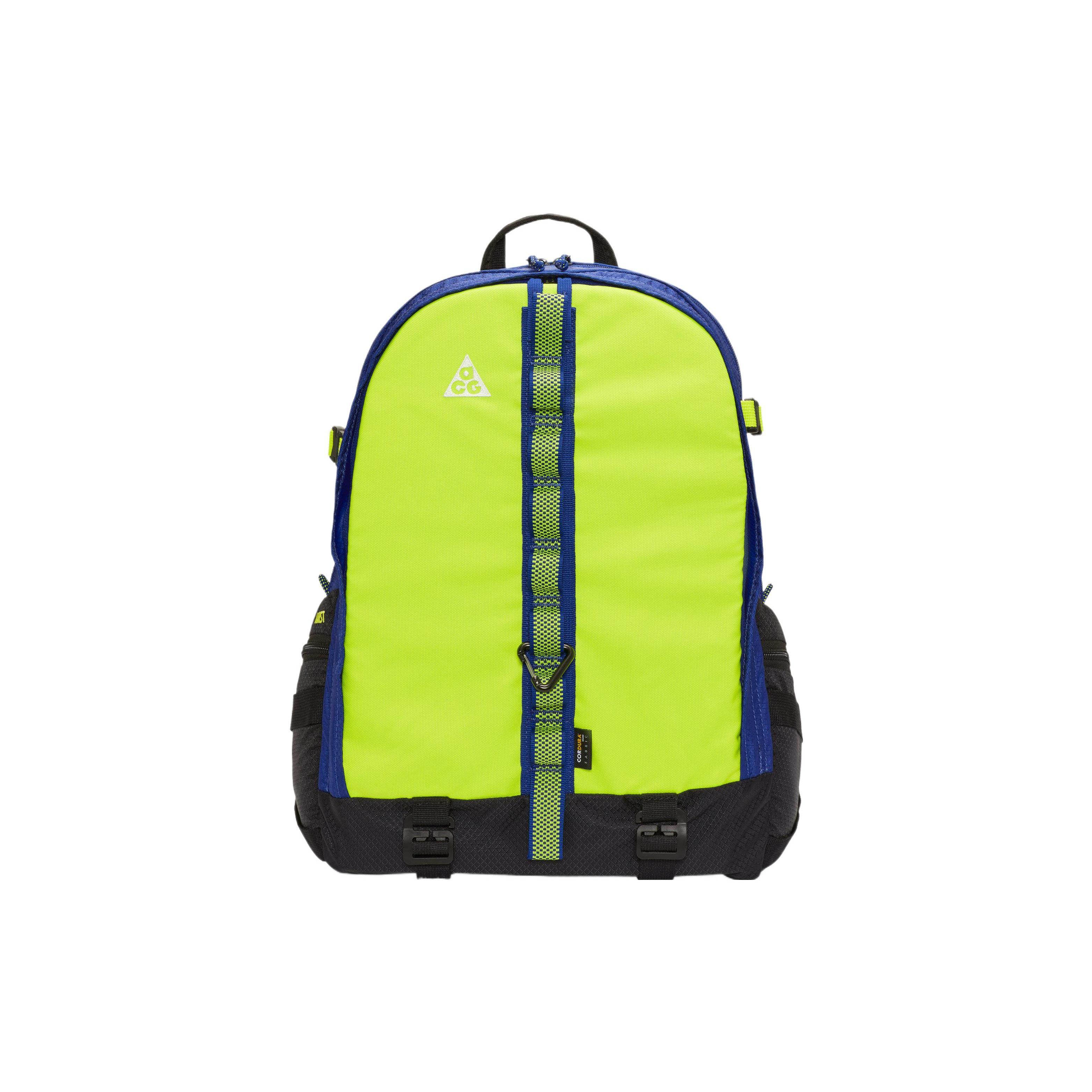 Nike ACG Karst Casual Sports Zipper Nylon Backpack Unisex Backpack Deep-Blue Yellow CK7510-455 Dark Royal Blue/Yellow