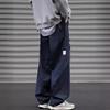 Herren Cargo-Hose im japanischen Stil: Lockere Passform, Gerades Bein, Weites Bein für Frühling & Herbst