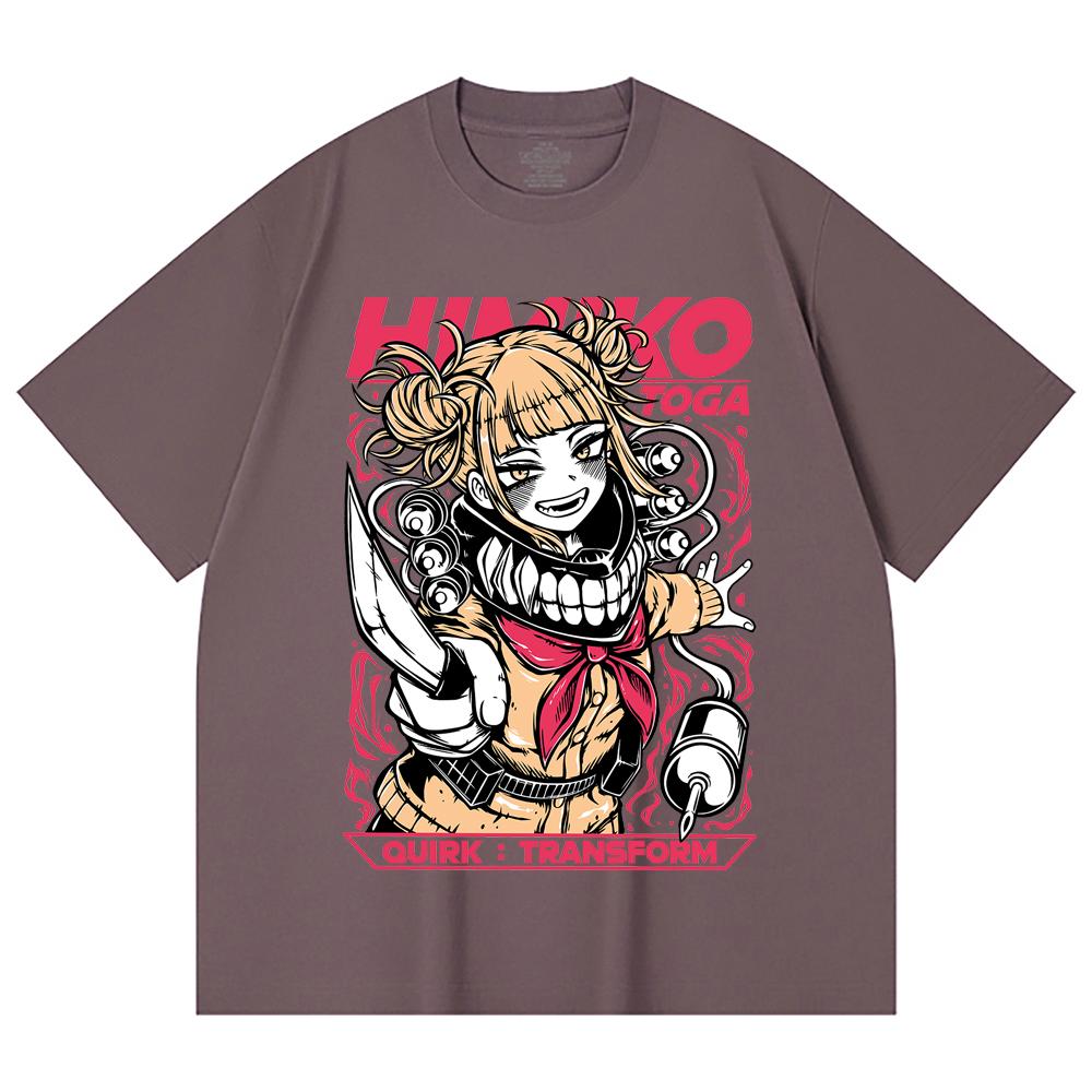 230 Gsm 100% Cotton My Hero Academia V12 Toga Print Unisex Heavy Cotton T Shirt