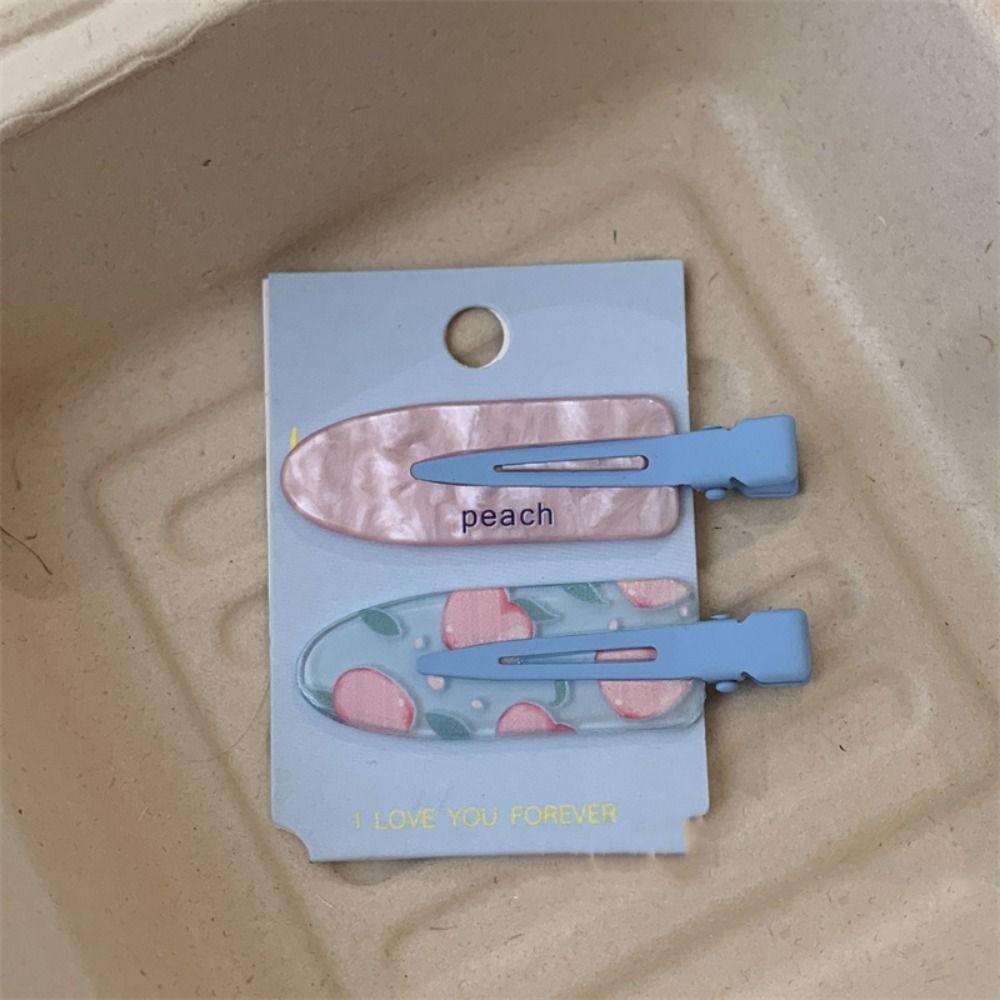 Geometry Fruit Hairpin Duckbill Clip Makeup Hair Clip Simple Traceless Hairpin  Daily