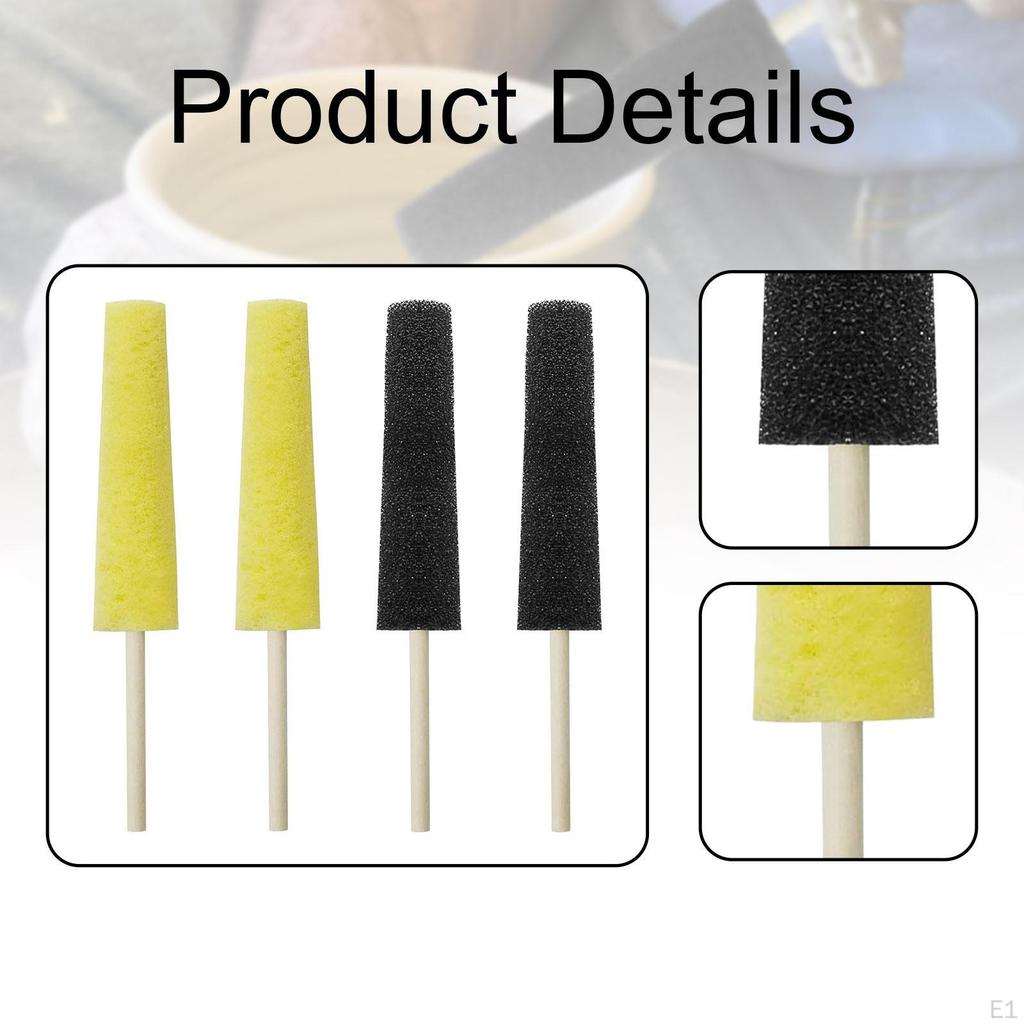 4x Clay Pottery Sponges Burr Repair Reusable Ceramic Throwing Sticks for Artist Shaping and Carving
