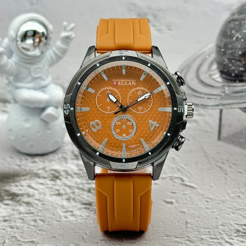 JYL Men's Watch Business  Calendar Silicone Strap