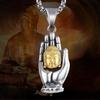 New Retro Palm Buddha Male Great Sun Tathagata Buddha Versatile Jewelry Necklace Pendant