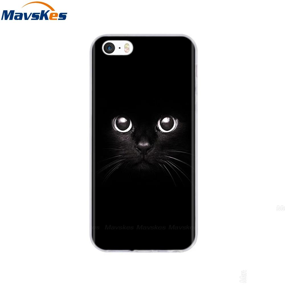 For iPhone 5s SE 5 Case Cover Silicone Soft TPU Cover Print Flower Cute Animal Phone Case For iPhone 6s 6 7 8 Fundas Clear Cases