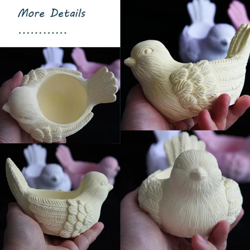 Silicone Candle Mold Bird Shape Support for Candelabro Home Decoration Wax Candle Making Mold