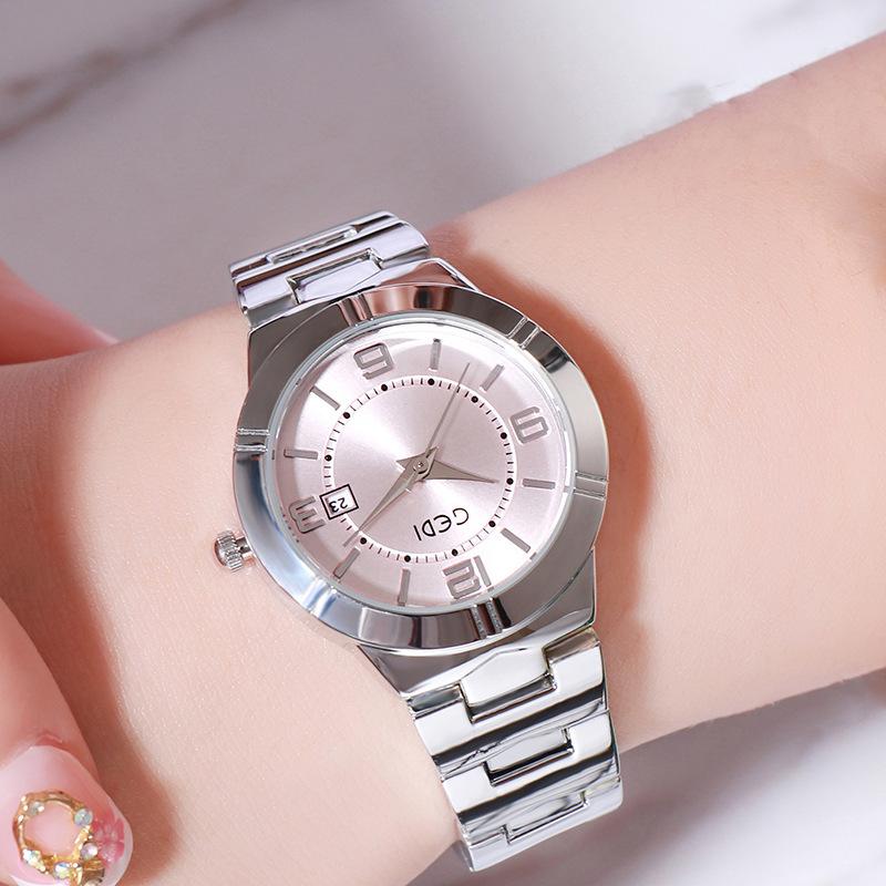 Calendar Women'S Watch Simple Waterproof Steel Belt Women'S Watch Women'S Quartz Fashion