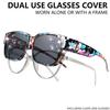 Oversized Square Fashion Sunglasses - Decorative Lenses for Fashion & Style, Stylish Eyewear, Elegant Eyewear