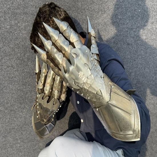 Sada rukavic Středověké rukavice Nazgul Pár nositelných rukavic Cosplay, Hraní rolí, Halloweenský kostým Nejlepší dárek pro něj