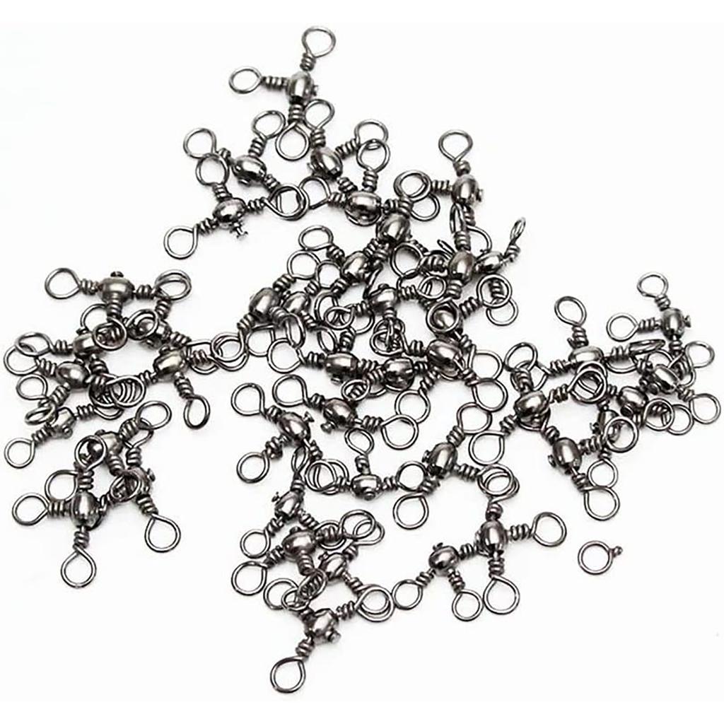 115 Pieces 3-way Fishing Swivels Set T-shape Triple Swivel Connector Fishing Tackle Accessories For Freshwater Seawater