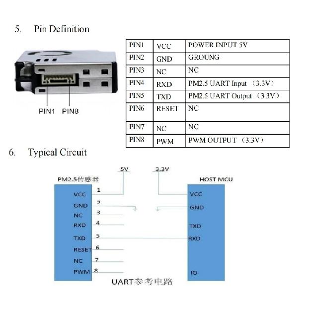 D9 PM2.5 Laser Dust Particle Sensor Module Detects PM Indoor Gas Air Quality Detection For Purifier