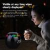 Spherical Desk Alarm Clock 2000mAh LED Screen Digital Clock Bluetooth-compatible 5.0 Speaker TF Card FM Radio for Birthday