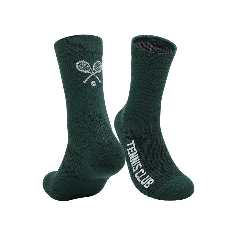 Summer Professional Towel Bottom Tennis Socks Men's and Women's Sweat-absorbing Non-slip Sports Socks Cotton Medium Tube Socks