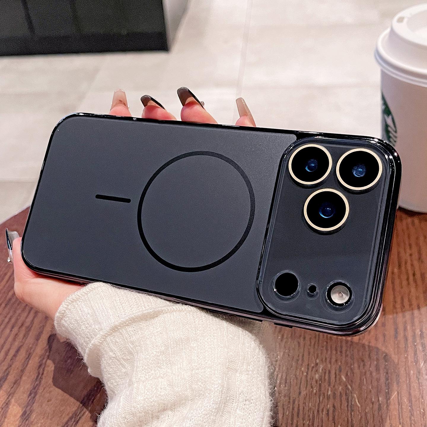 iPhone 17 Pro Max Electroplated Frosted Magnetic Case with Full Lens Film Coverage iPhone 17 Air