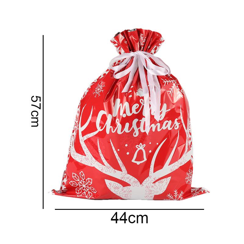 Christmas Gift Bags Large Capacity Merry Christmas Drawstring Gift Packaging Bags 2025 Navidad Party Candy Cookie Wrap Pouch