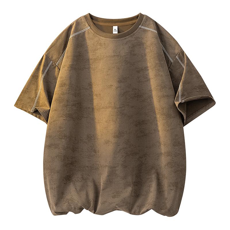 Loose Short-sleeved T-shirt For Men And Women, Summer Breathable Round Neck Pullover Casual Top