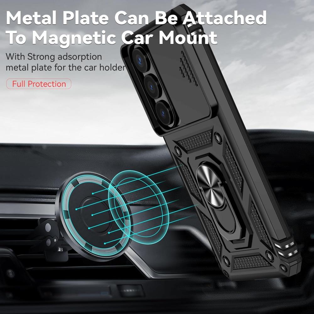 Military Ring Kickstand Case For Samsung Galaxy S26 S25 S24 S23 S22 Plus Ultra Shockproof Slide Camera Lens Protect Cover