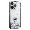 Karl Lagerfeld Klhcp14Llkcnsk Iphone 14 Pro 6.1 Transparent Hardcase Liquid Glitter Choupette