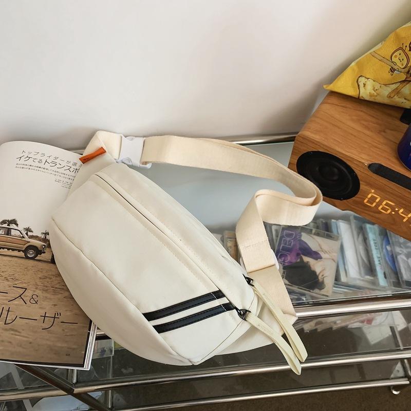 Spring new simple versatile breast bag student sports cycling messenger bag niche casual fanny pack