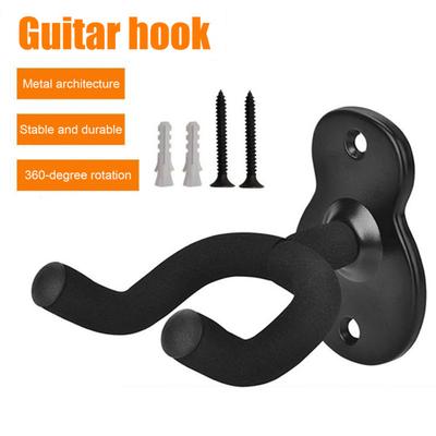 Guitar Wall Mount Hanger Heavy Duty Metal Guitar Holder Bass Ukulele Acoustic Classical Electric Guitar Stand Hook Guitar Accessories