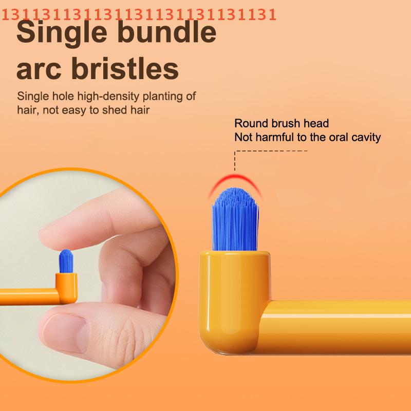 Orange Interdental Brush with Small Head Soft Detail Cleaning Inclined Design for Deep Oral Cavity Cleaning