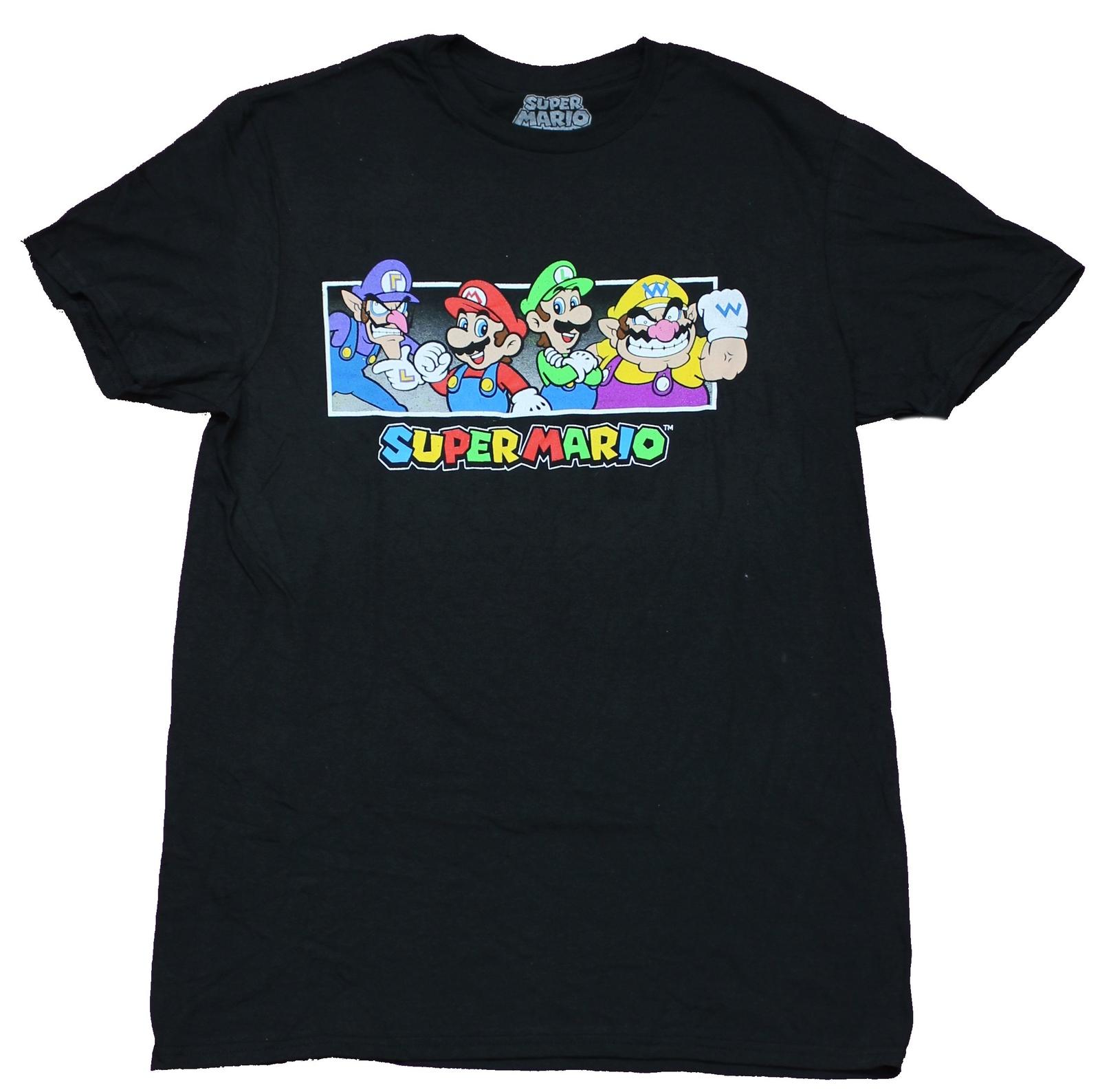 Super Mario Brothers Mens T-shirt Boxed Mario Luigi Waluigi Wario XXXL