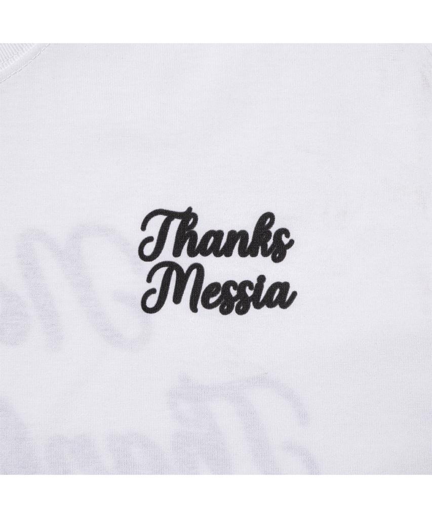 THANKS MESSIA Handwritten Cowboy Tshirt-White