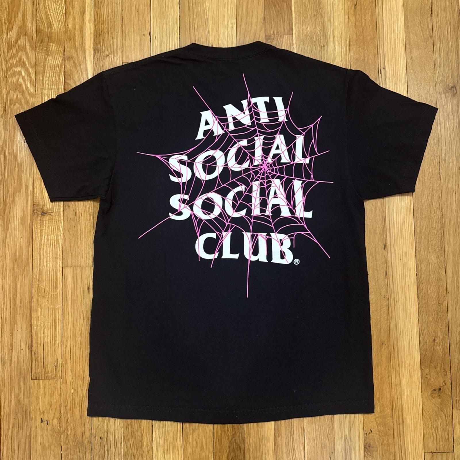 Anti Social Social Club ASSC Web of Lies Graphic Print Tee Black Spider T Unisex T-Shirt XXXL
