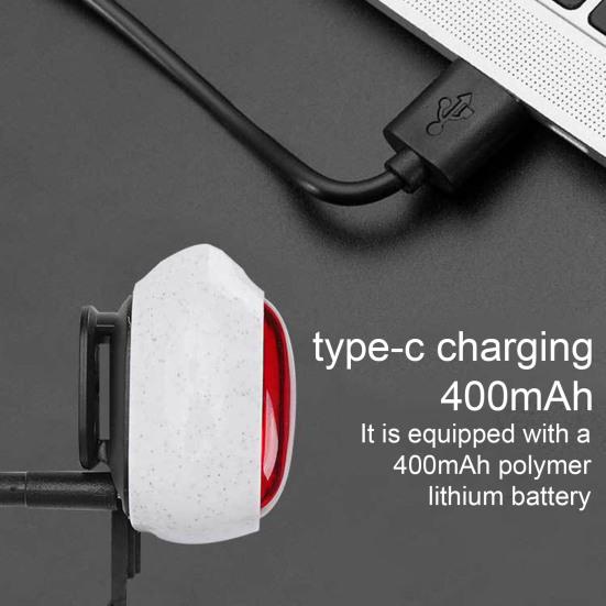 Bicycle Expression Tail Light with Brake Sensor Waterproof USB Rechargeable Universal MTB Road Mountain Bike Cycling Night Riding Warning Rear Lamp