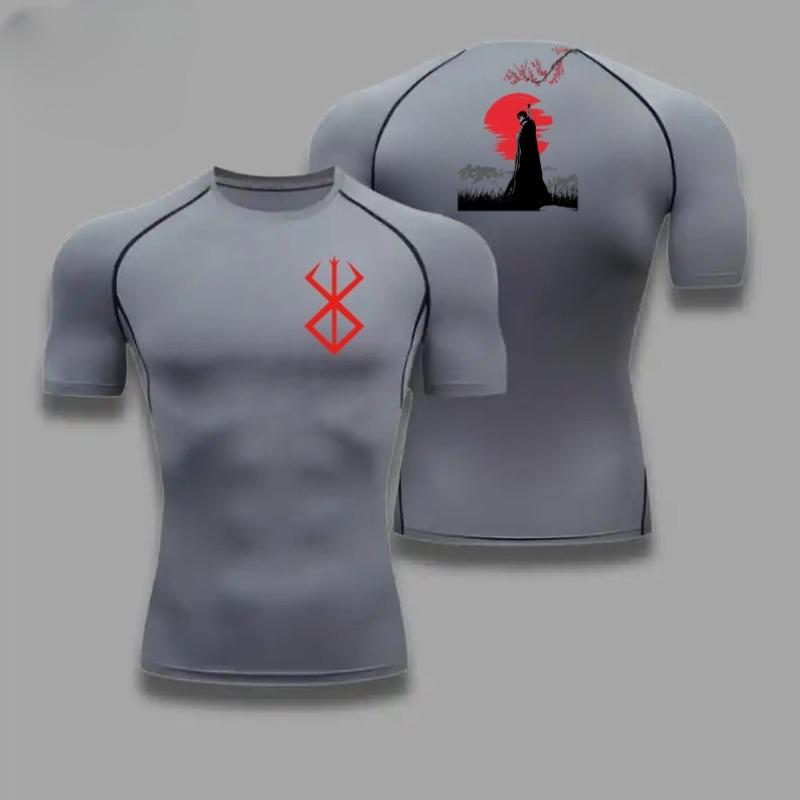 Męska Koszulka Kompresyjna Sportowa Szybkoschnąca Fitness T-shirt Obcisła Pochłaniająca Pot Jogging Jazda na Rowerze Outdoor 8 Kolorów Krótki Rękaw