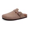 Fashion Kidmi Women's Genuine Suede Clogs Soft Footbed Leather Potato Shoes Comfort Slip On Clogs with Arch Support Fashion Home Slipper