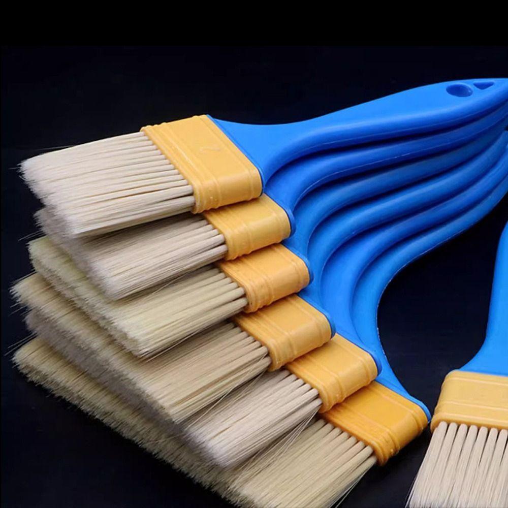 5pcs/set Nylon Bristle Paint Brushes Smooth Application All-Purpose Wall Painting Tools Plastic Handle Latex Brush Wall Painting