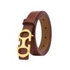 Belt Women'S Gold Smooth Buckle Head Belt Fashion Simple Style Versatile Premium Sense Women'S Waist Decorative Belt Women'S