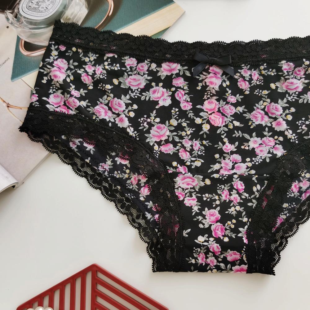 Special Clearance: Skin-Friendly, Seamless Quick-Dry Mid-Rise Women's Pink Silk Nylon Triangle Panties