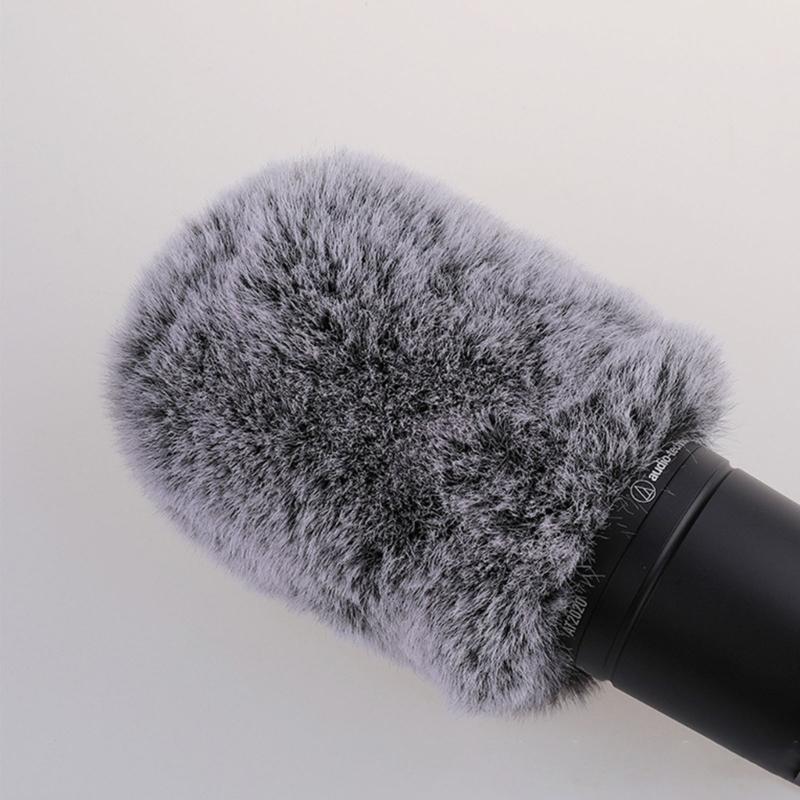 Universal Microphone Outdoor Artificial Furry Windscreen Fur Windshield Wind Muff for AT2020 Condenser Microphone