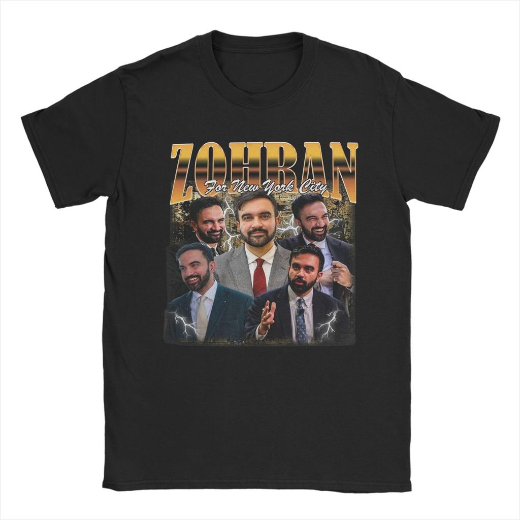 Heren Dames Gewoon een meisje dat van Zohran Mamdani houdt T-shirt Katoen Grafisch Bedrukt T-shirts Top Kleding