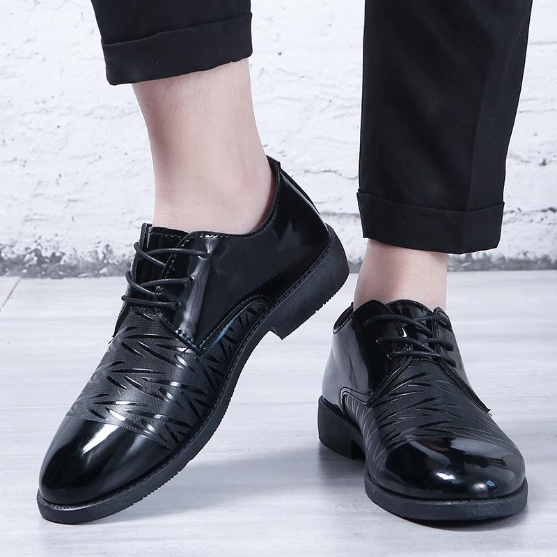 

Men s Black British Style Leather Shoes - Spring/Autumn Casual & Formal Wear 42