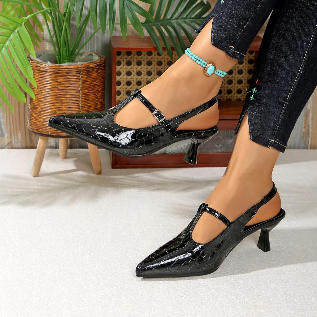 Women Sandals New Style Baotou Type High-heeled Shoes Hollow Sexy Pointy Heels Women Comfortable Casual Wear Fashion Sandals