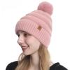 Ladies' Autumn Winter Knitted Hats Warm Outdoor Cold Resistant Woolen Pullover Hats Fashionable Comfortable Versatile Hats