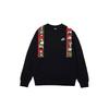Nike Patchwork Panda Breathable Sports Versatile Letter Logo Crewneck Sweatshirt Unisex Sweatshirt Black BV2667-010(TEAM702-C4)