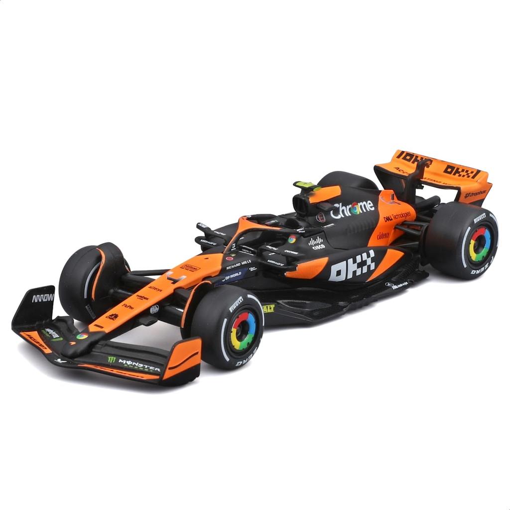 Bburago F1 McLaren Deluxe Gift Box Set of 7 not with dedicated plastic display stand Diecast model finished product 1/43 (Helmets included) / cars,
