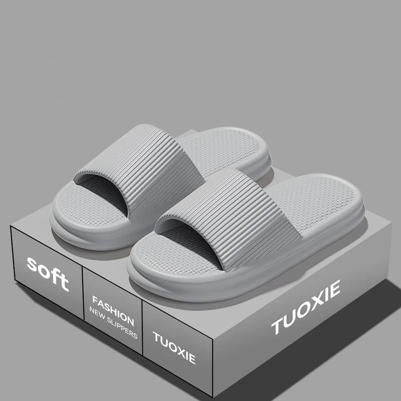 Fashion Women Summer Concise EVA Slippers Men Soft Home Slides Couples Bathroom Non-slip Sandals Adults Comfortable Outdoor Beach Shoes
