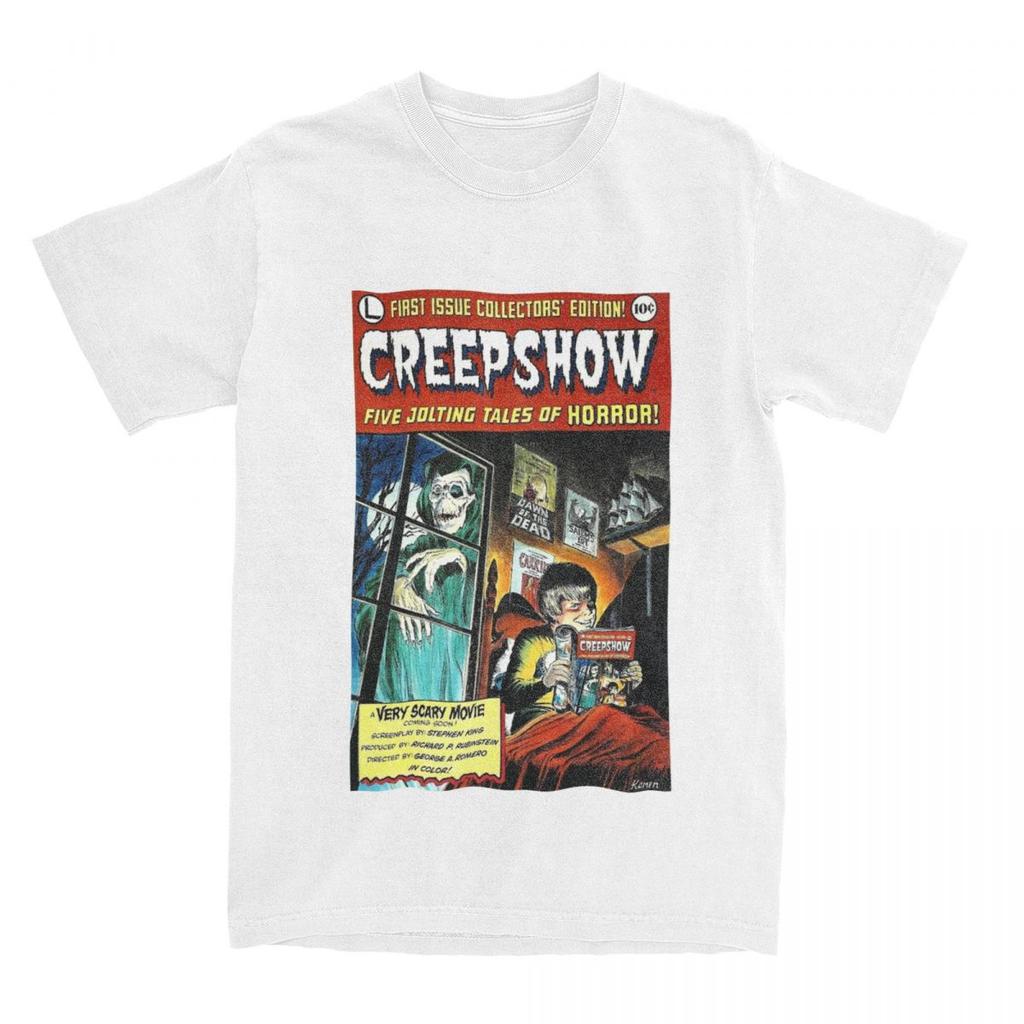 Horror Creepshow Film Shirt Zubehör für Männer Frauen Streetwear Reine Baumwolle Mode Creepshow Film Liebhaber Fan Stilvolles T-Shirt