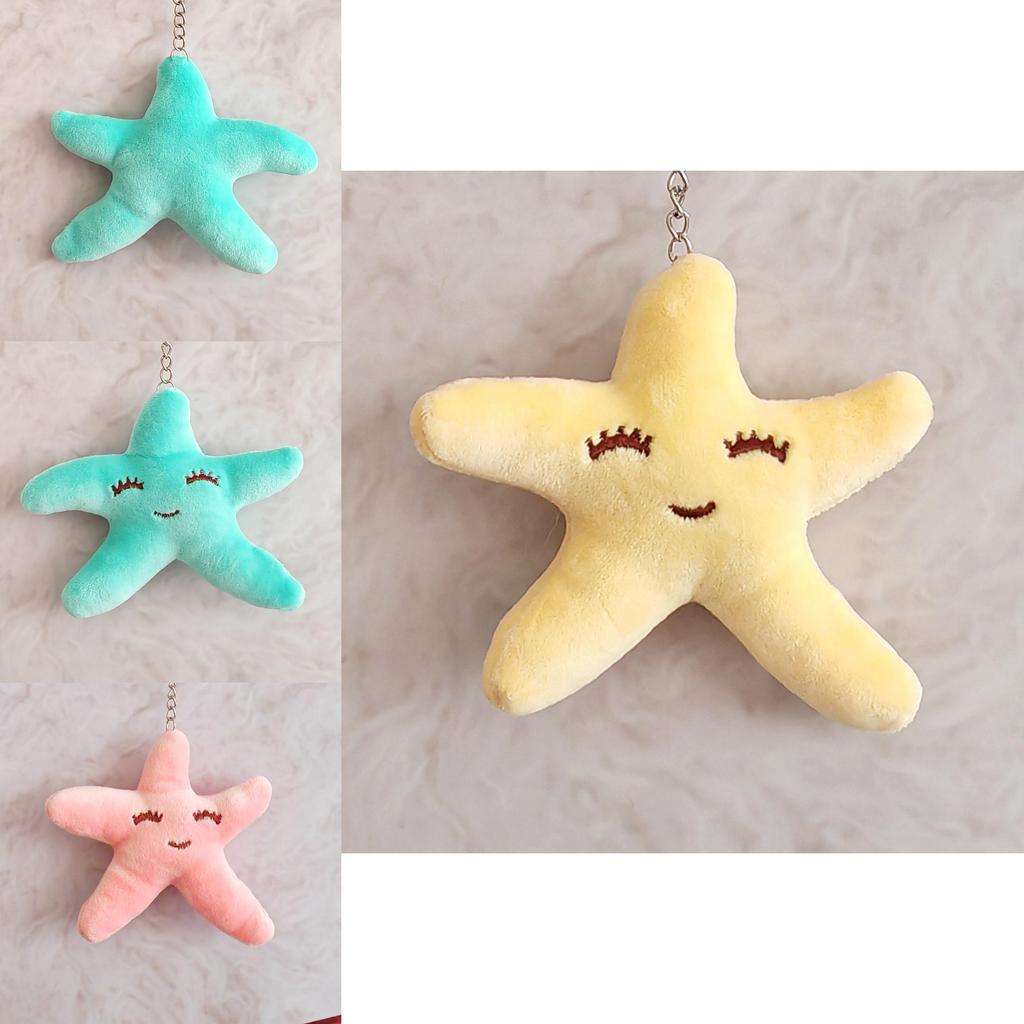 Starfish Stuffed Animal Keyring With Soft Crystal Polyester Filling For Gift Giving