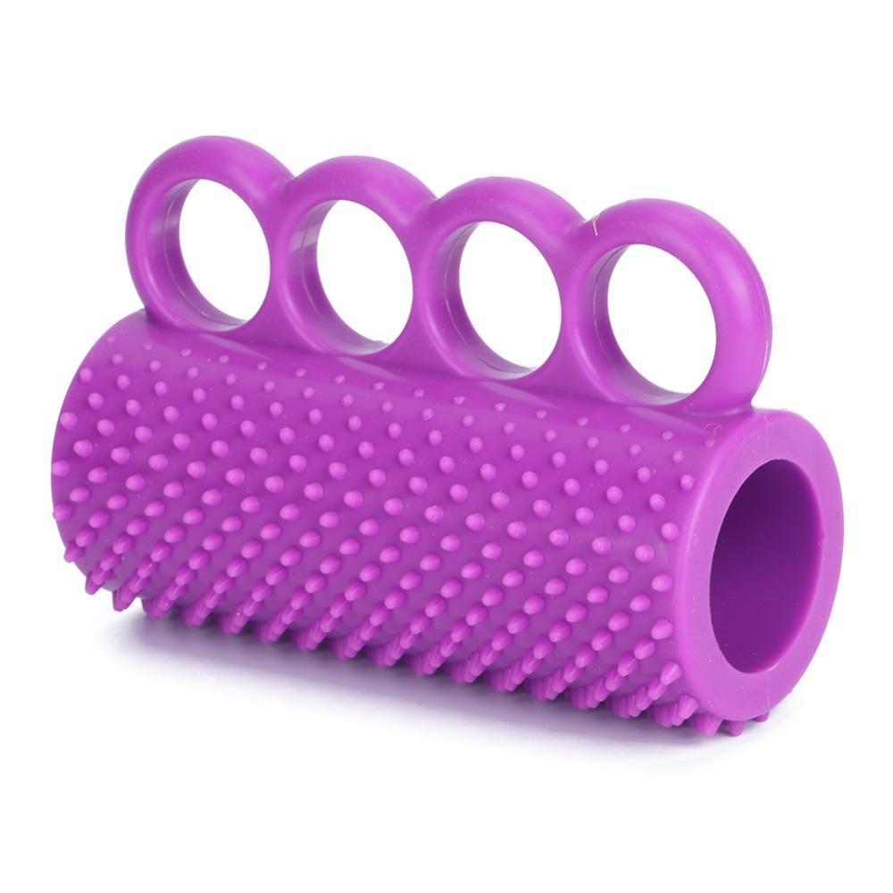 Length 11.2cm Hand Grip Trainer Purple Silicone Hand Exerciser  Arm Grip Strength Daily Exercise