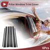 6 Pcs Car Door Pillar Window Trim for Toyota 4Runner 1996-2002 Carbon Fiber
